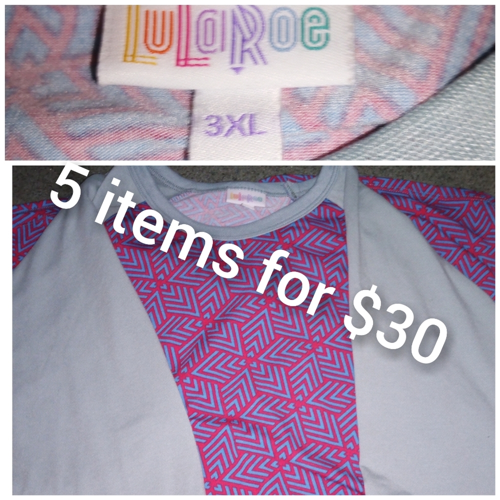 3x randy lularoe baseball shirt